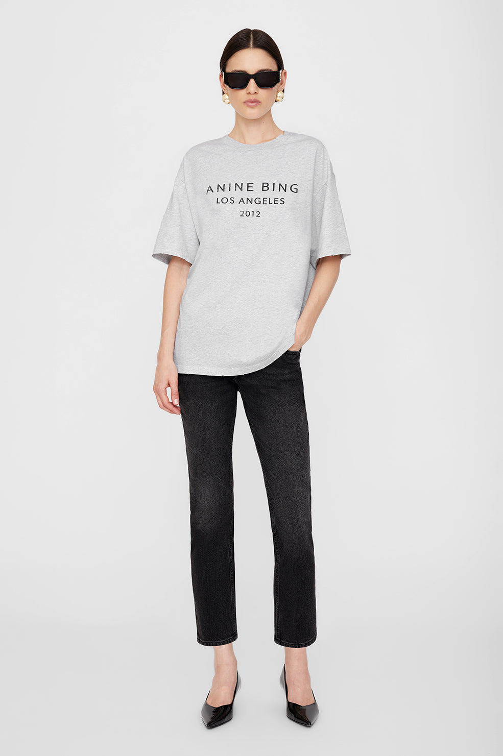 Anine Bing | Myers Tee Anine Bing - Heather Grey