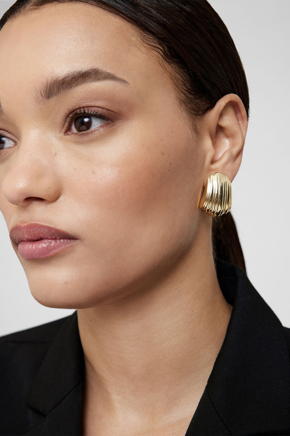 Anine Bing | Ribbed Earrings - Gold