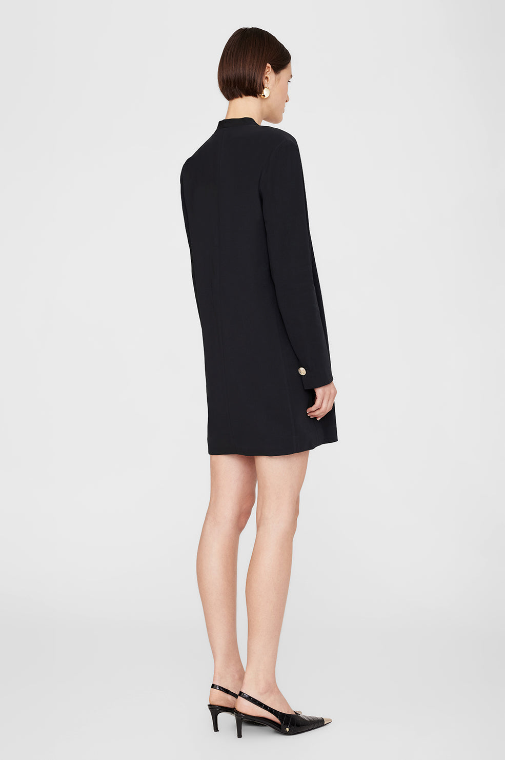 Anine Bing | Venice Long Sleeve Mini Dress - Black