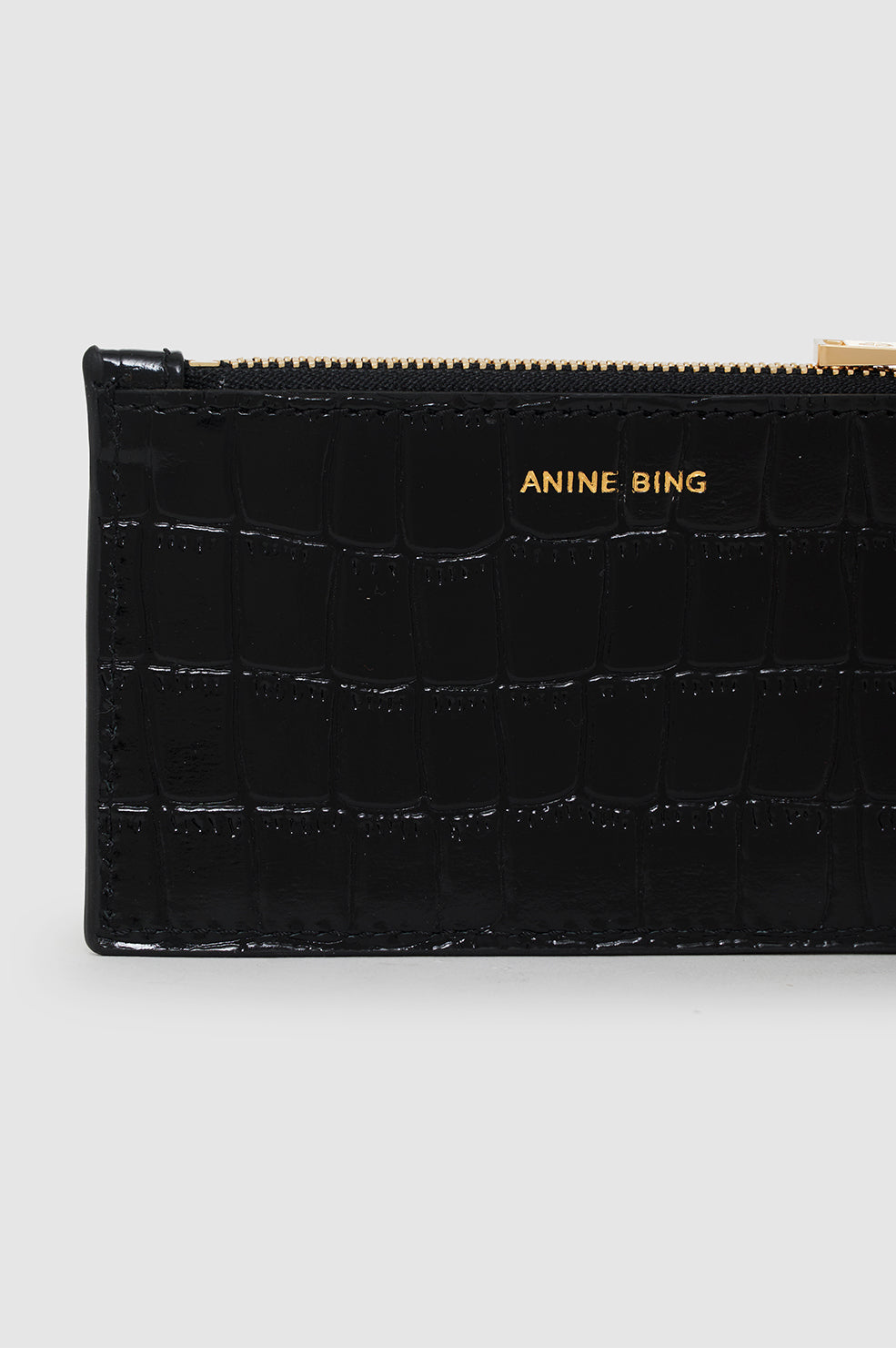 Anine Bing | Lucy Card Holder - Black Embossed