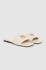 Anine Bing | Ria Slides Gold Monogram - Ivory