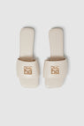 Anine Bing | Ria Slides Gold Monogram - Ivory