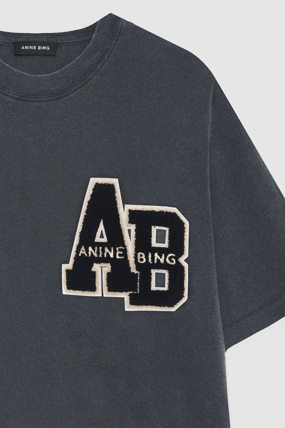 Anine Bing | Beth Mini Dress Letterman - Washed Black