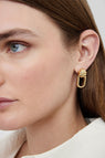 Anine Bing | Signature Link Double Cross Earrings - Gold