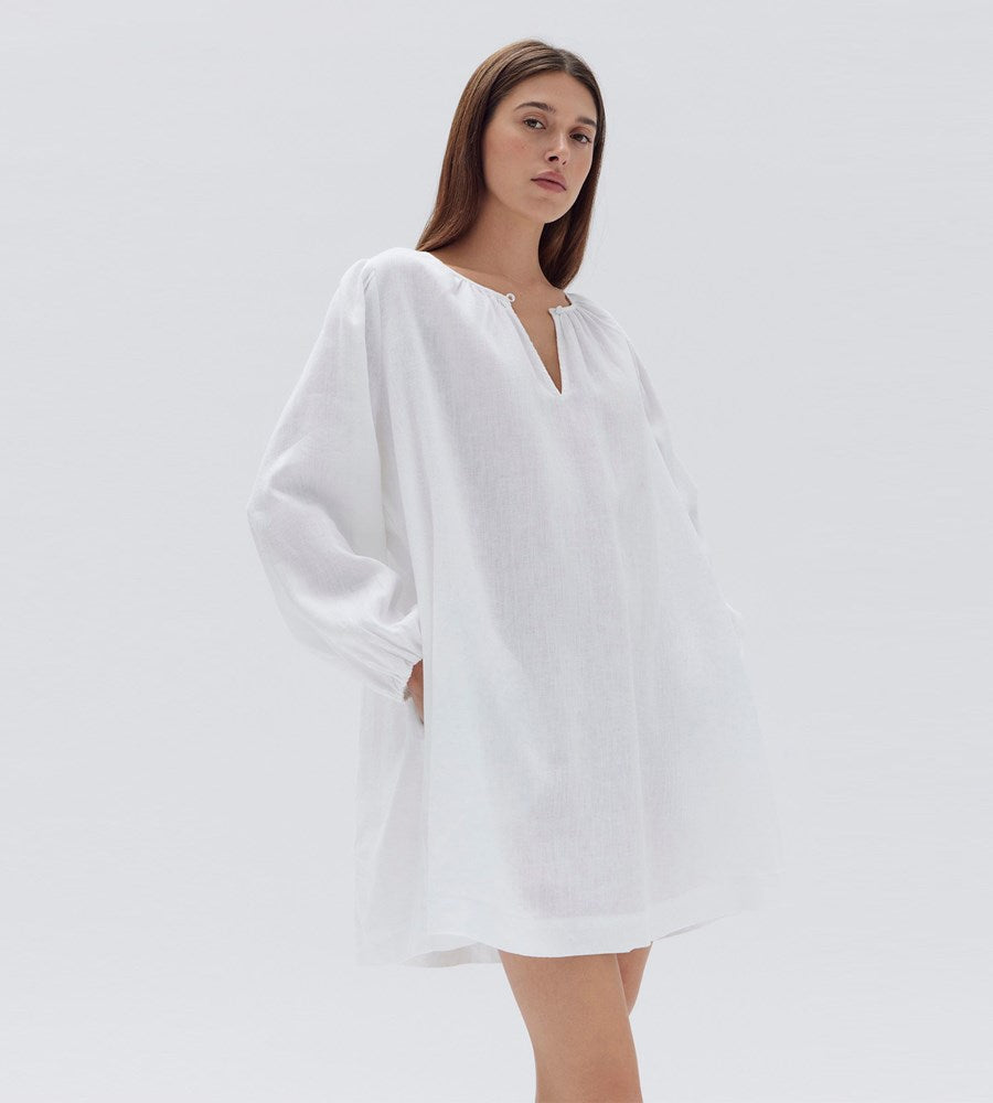 Assembly Label | Allie Linen Mini Dress - White