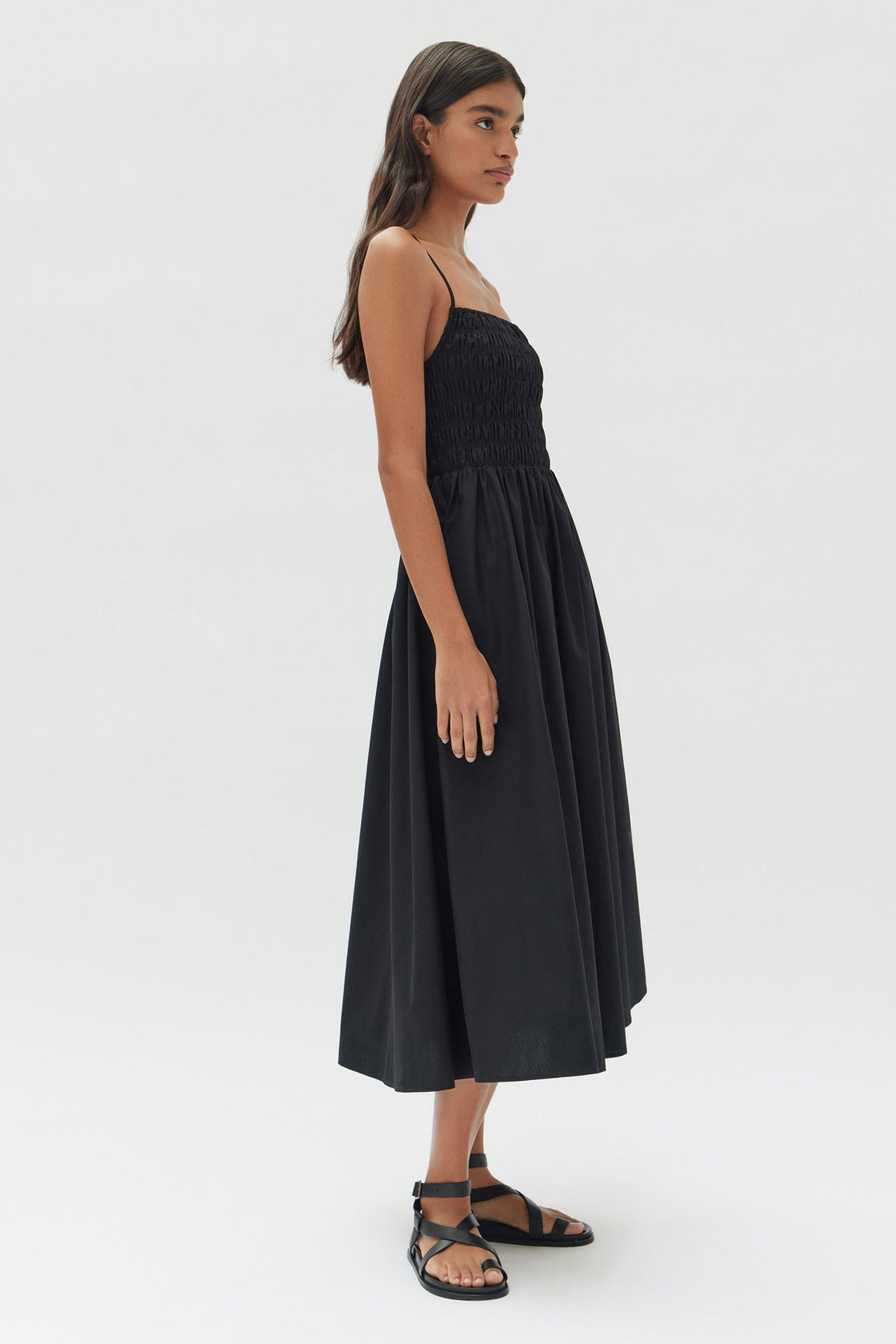 Assembly Label | Aubrey Rouched Dress - Black