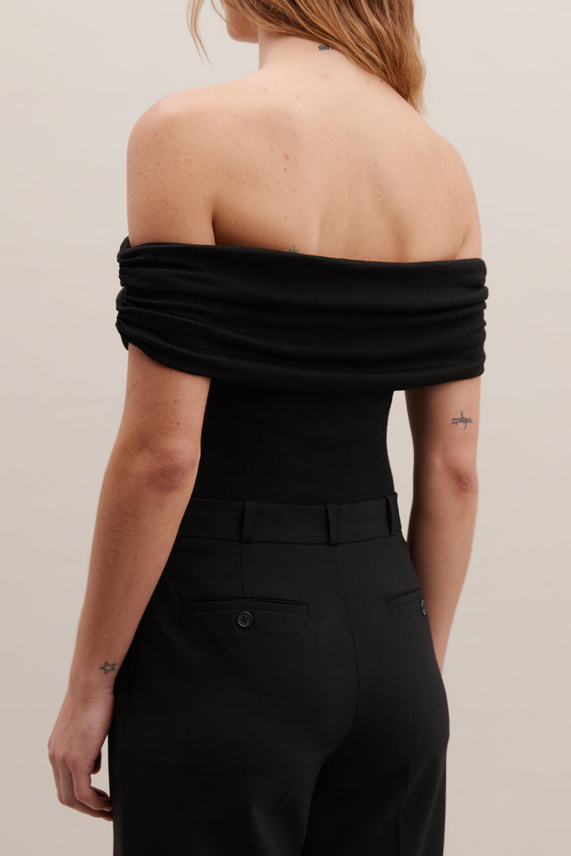 Rebe | Off-The-Shoulder Bodysuit - Black