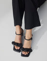 La Tribe | Bow Kitten Heel - Black