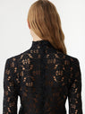 Bassike | Long Sleeve Lace Top - Black