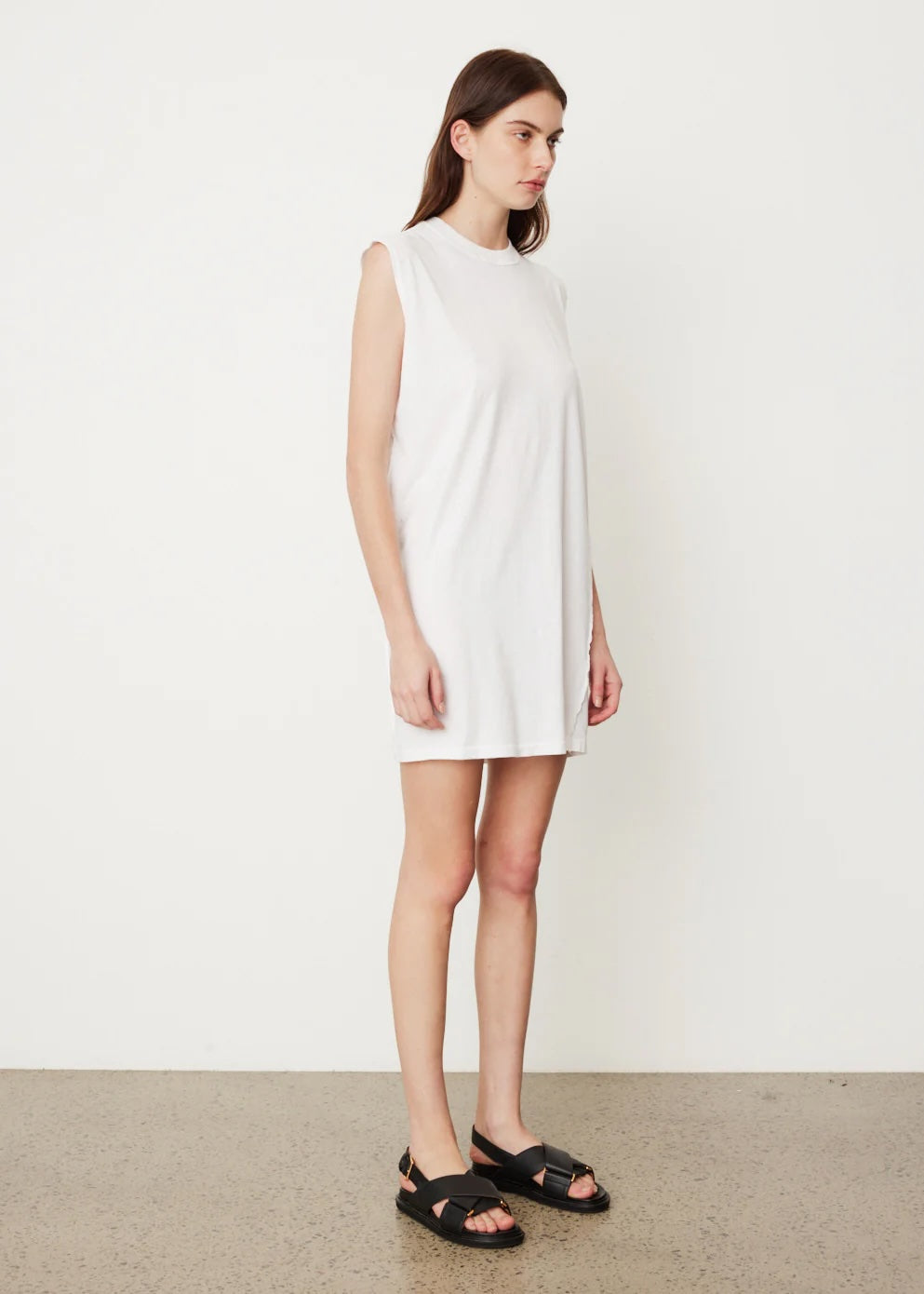 Bassike | Slouch Reverse Tank Dress - White