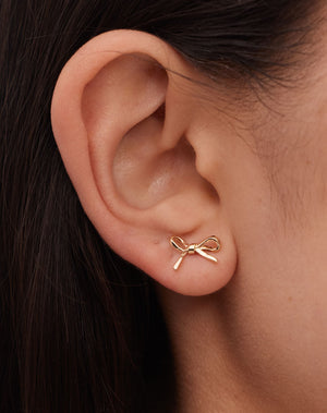 Meadowlark | Bow Stud Earrings Small - Sterling Silver
