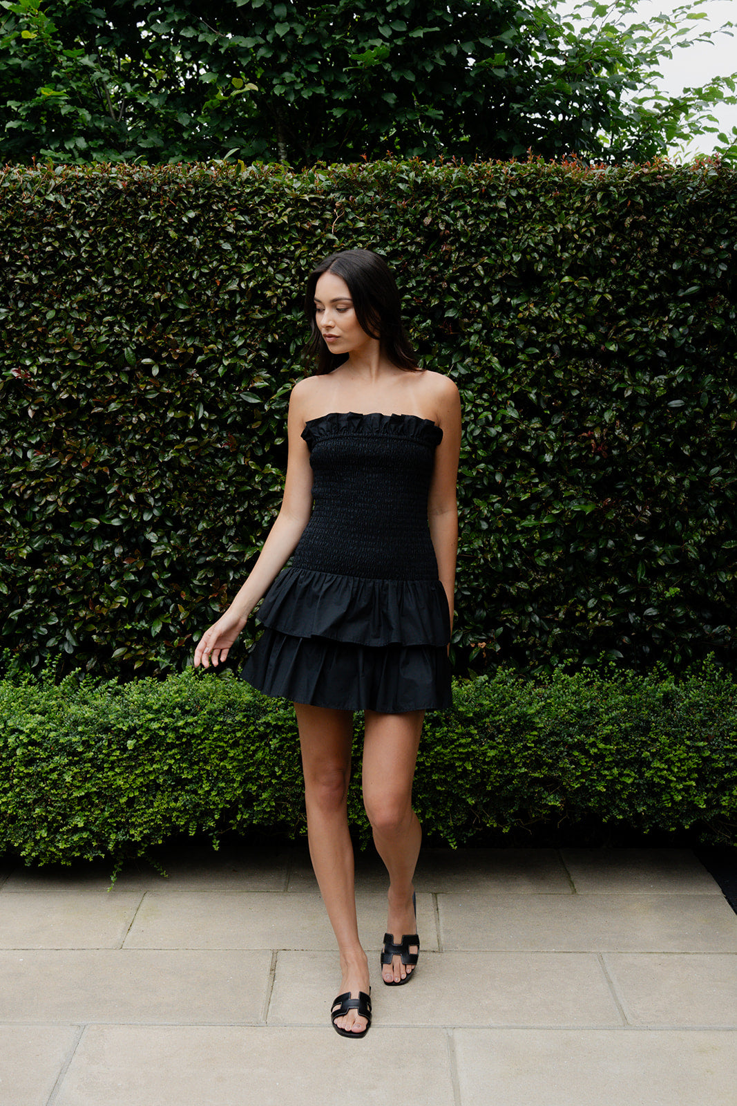 Caitlin Crisp | Georgette Dress - Black Poplin