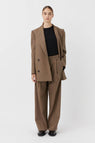 Camilla & Marc | Ria Tailored Pant - Camel Houndstooth