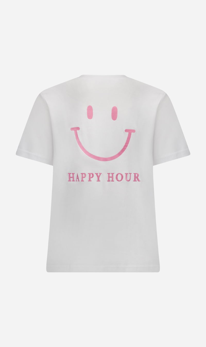 Caitlin Crisp | Happy Hour Tee - White/Pink