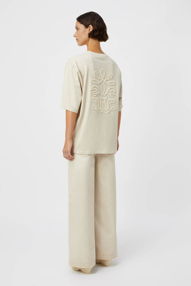 Camilla and Marc | Iwan Embroidery Tee - Chalk