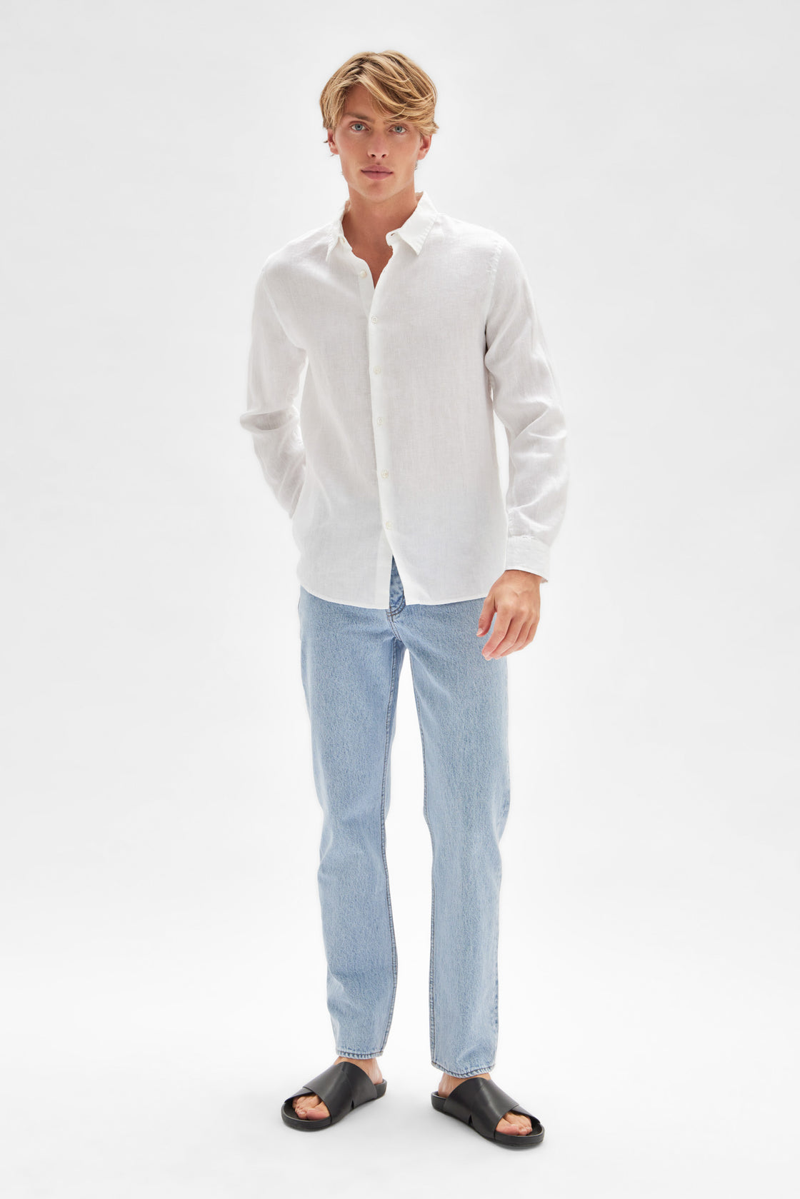 Assembly Label | Casual Long Sleeve Shirt - White