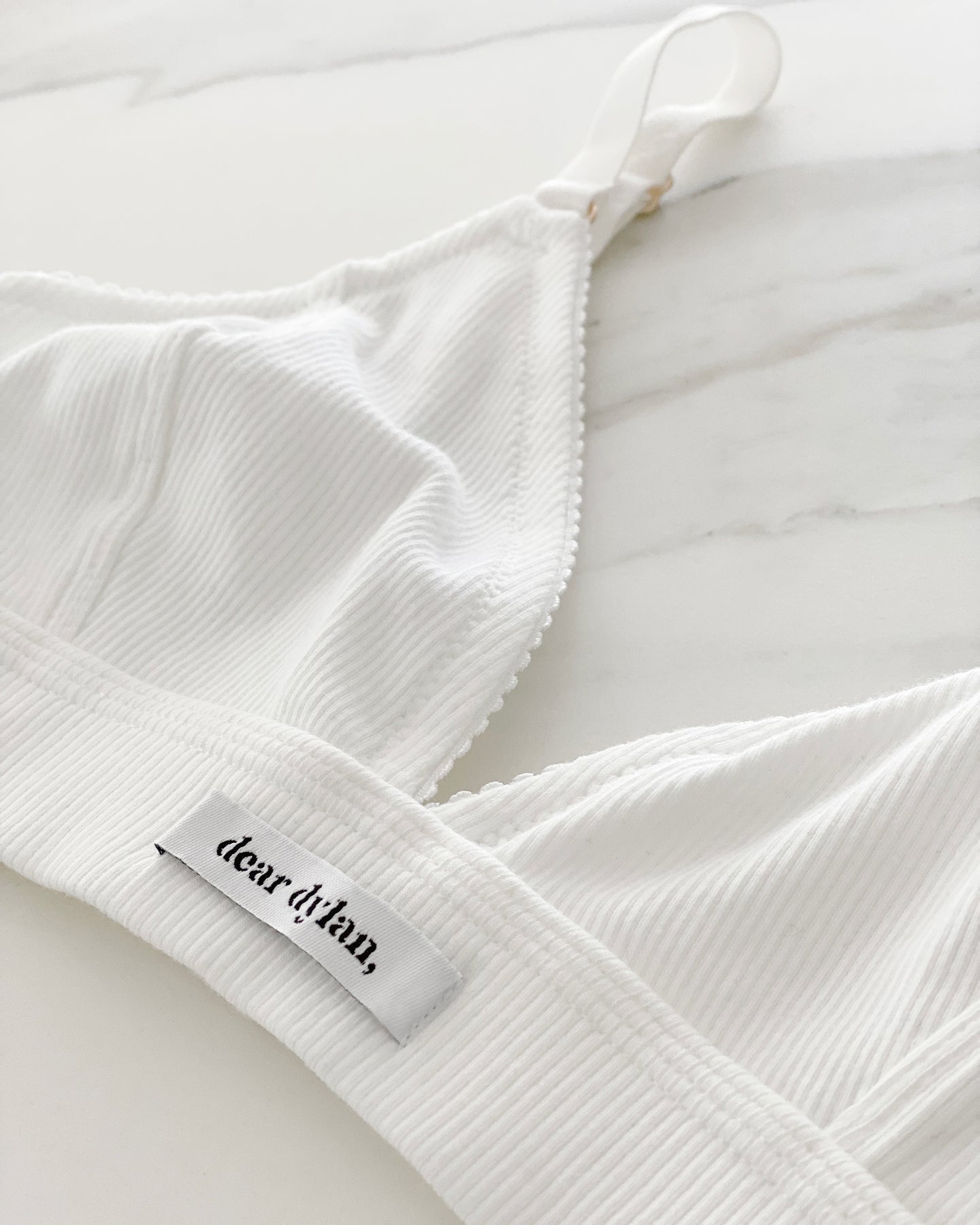 Dear Dylan | Organic Bralette - Blanc