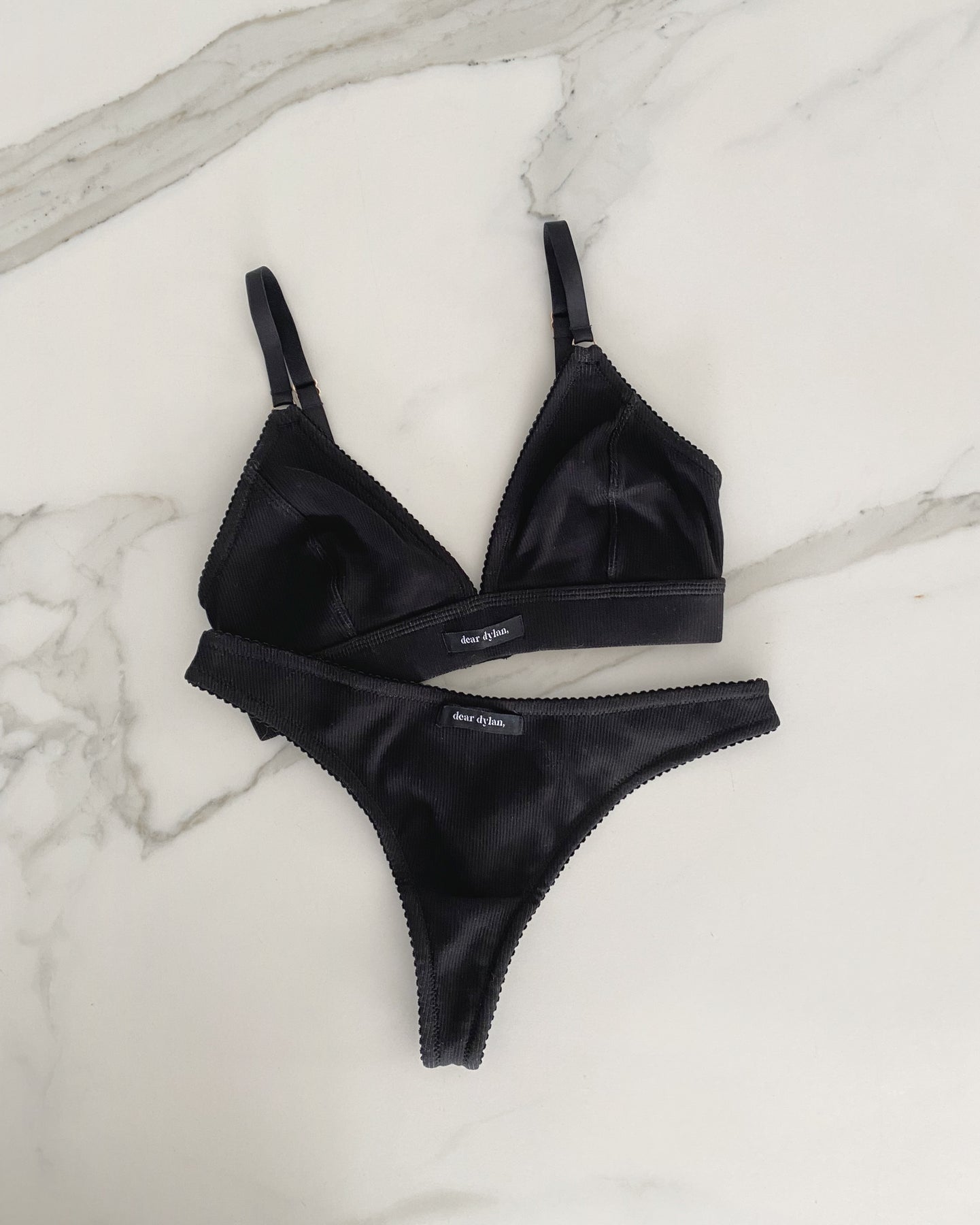 Dear Dylan | Organic Daily Thong - Noir