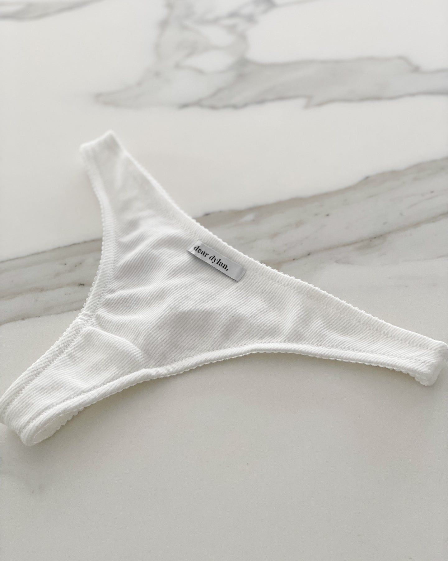 Dear Dylan | Organic Daily Thong - Blanc