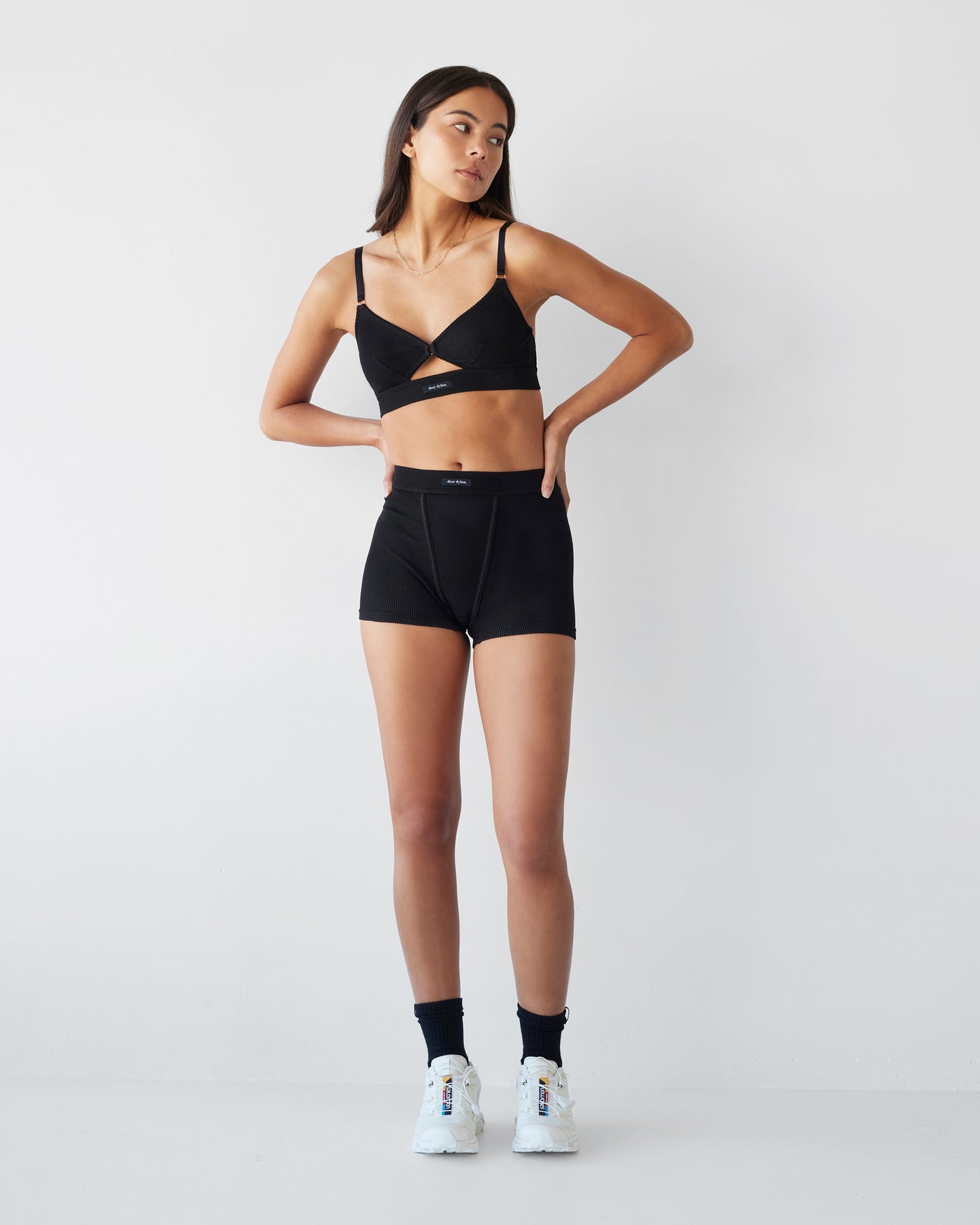 Dear Dylan | Organic Cut Out Bralette - Noir