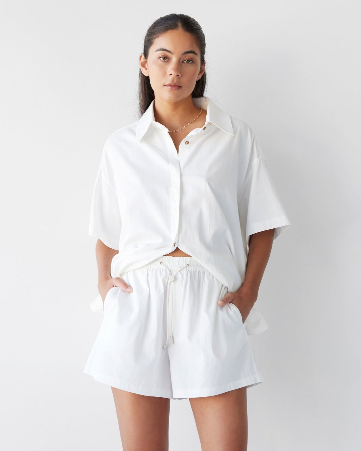 Dear Dylan | Lawn Toggle Short - Blanc