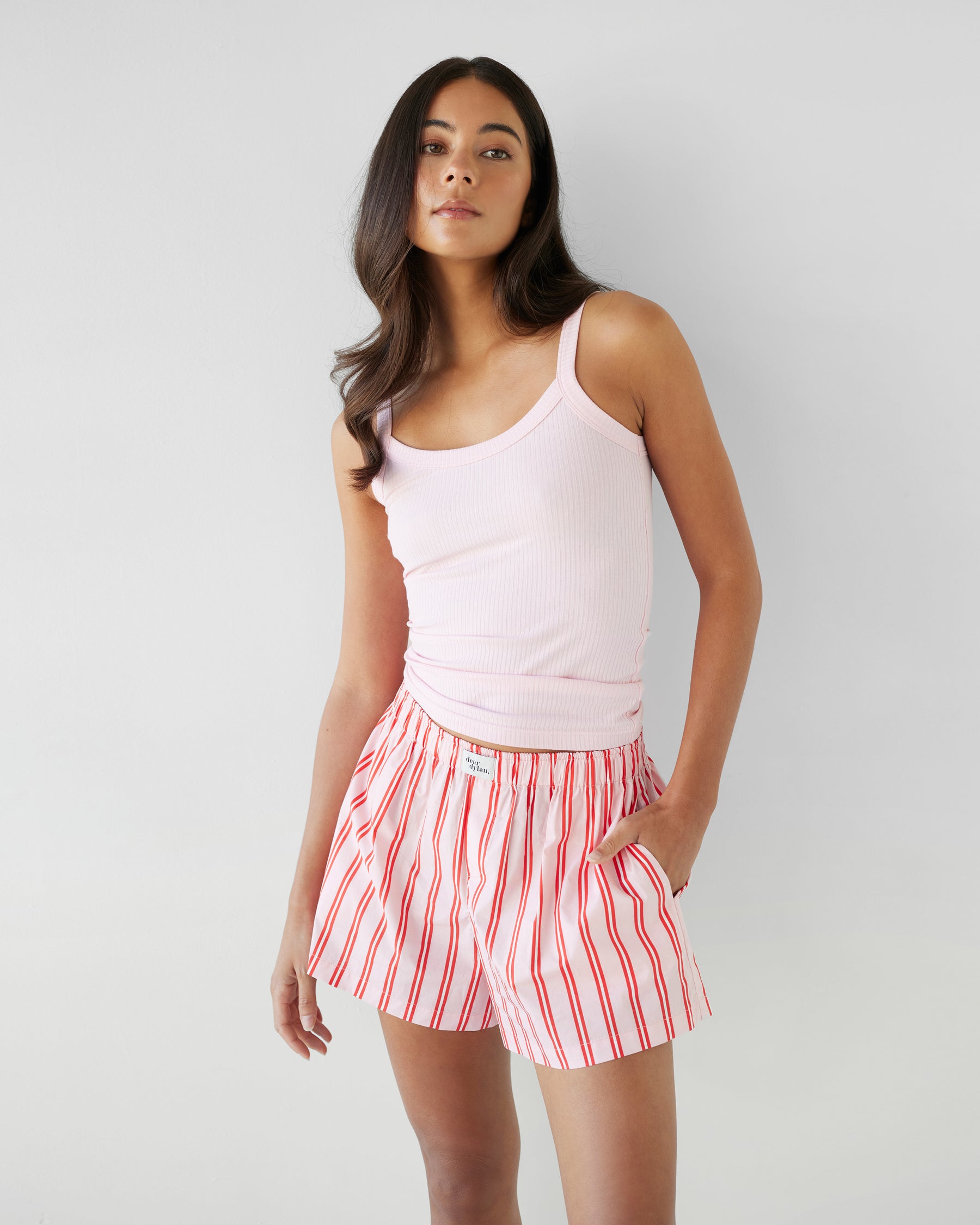 Dear Dylan | Cotton Boxer Short - Cupid Stripe