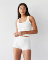 Dear Dylan | Organic Mid Rise Boyfriend Short - Blanc