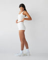 Dear Dylan | Organic Mid Rise Boyfriend Short - Blanc