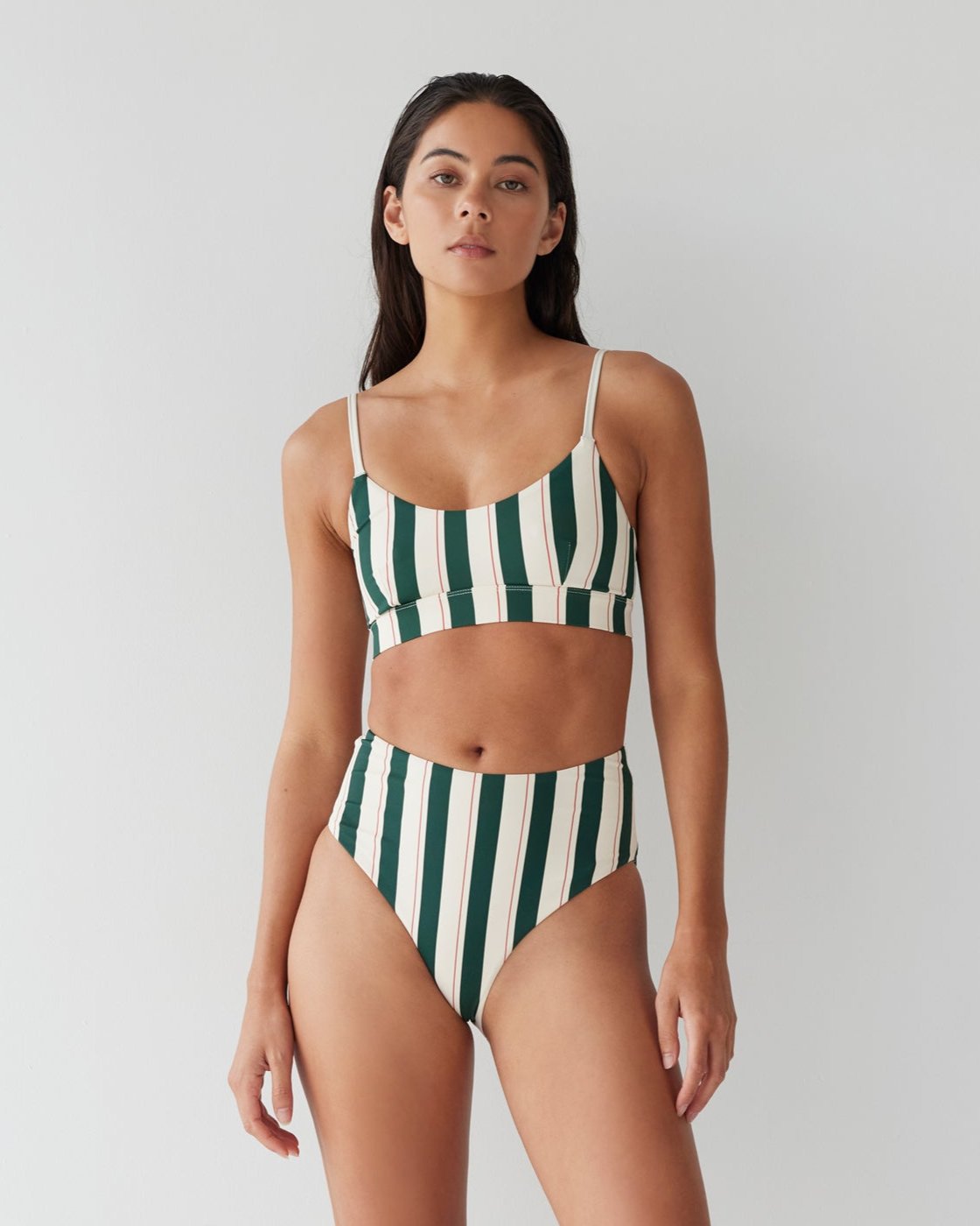 Dear Dylan | Swim Crop - Bistro Stripe