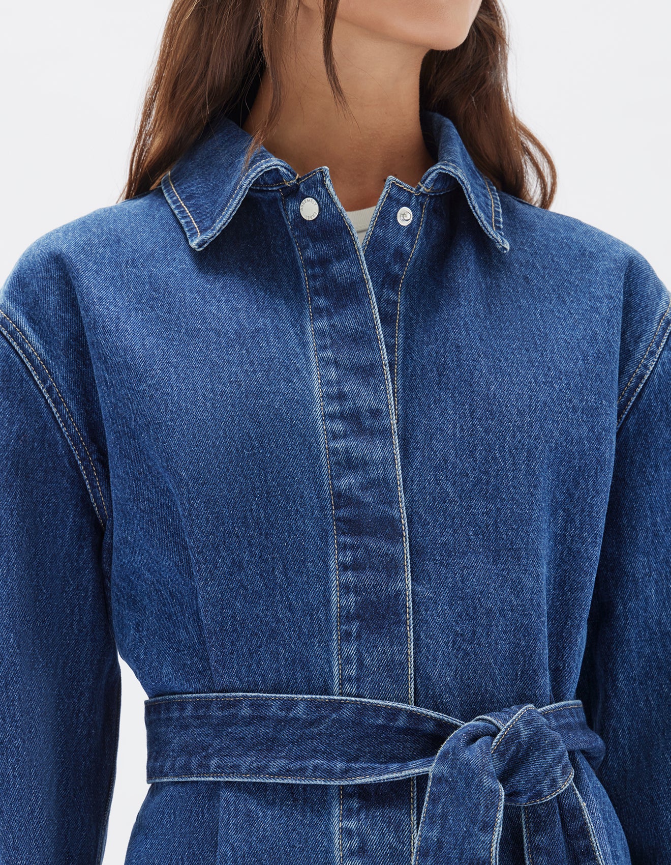 Assembly Label | Denim Belted Jacket - Heritage Blue