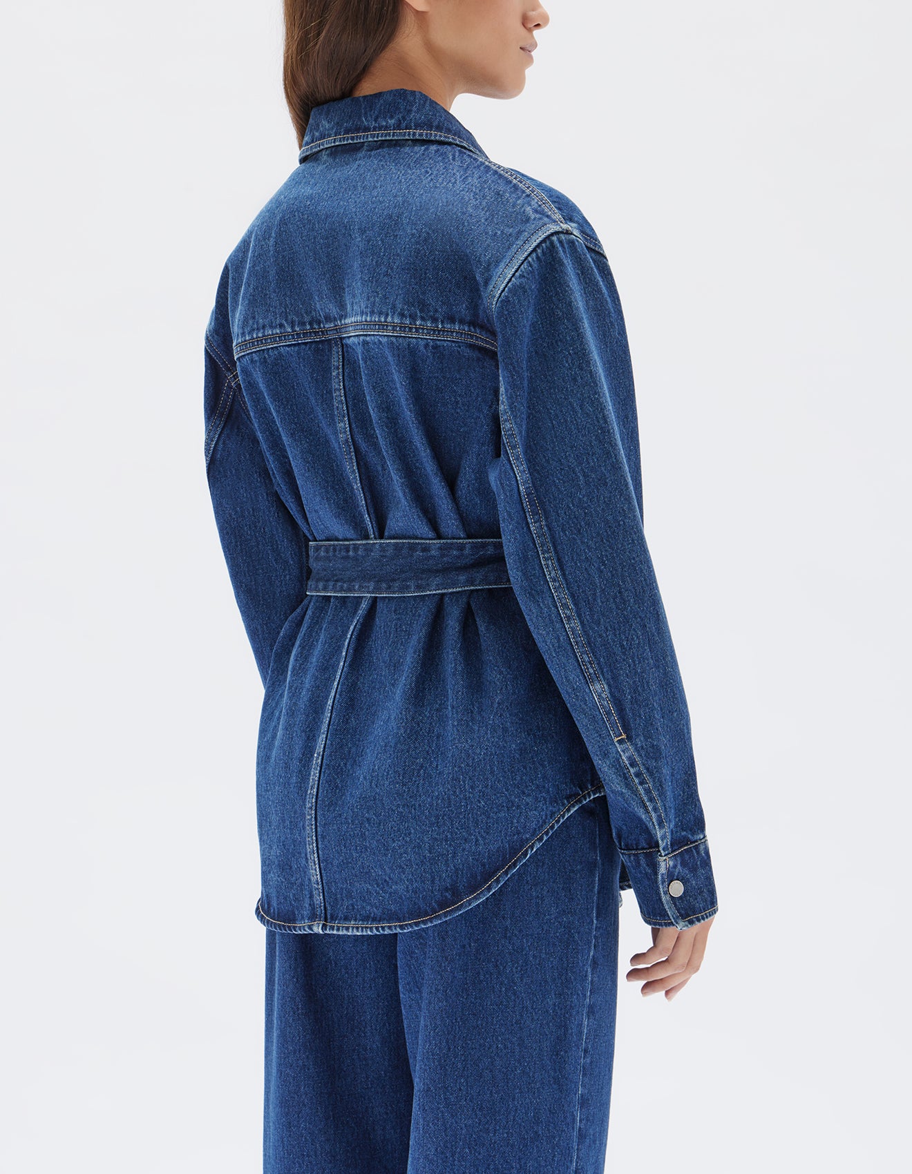 Assembly Label | Denim Belted Jacket - Heritage Blue