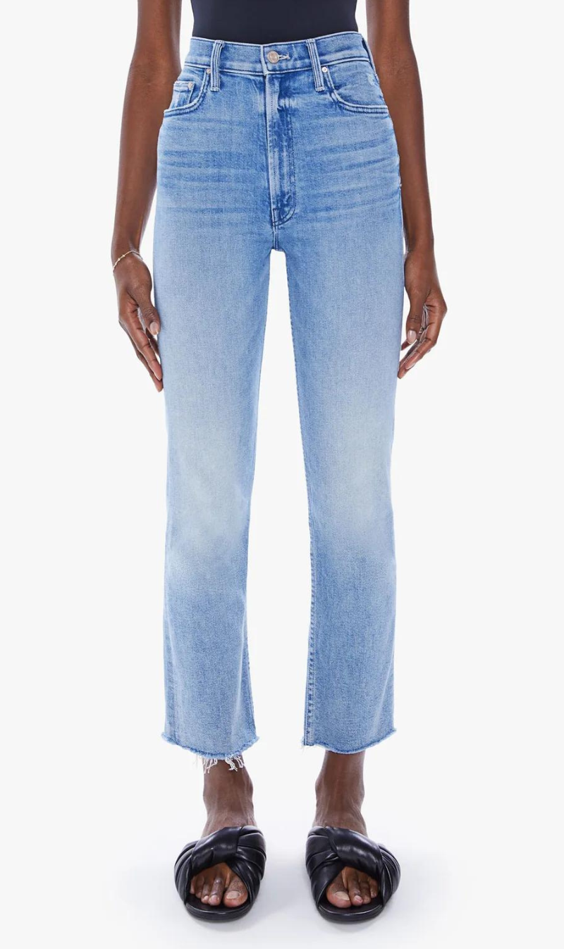 Mother Denim | High Waisted Rider Ankle Fray - Fish Out Of Water