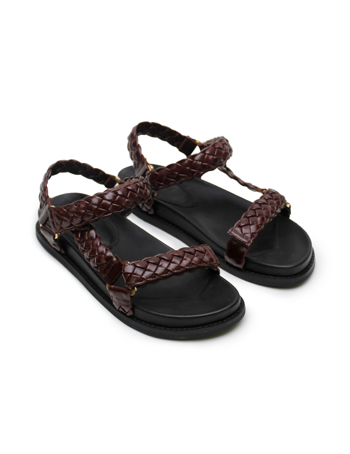 La Tribe | Elke Braided Sandal - Black Cherry