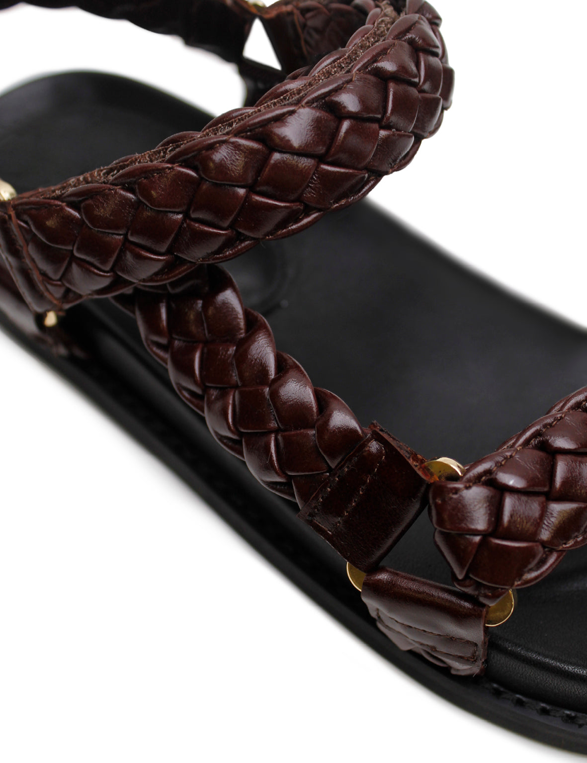 La Tribe | Elke Braided Sandal - Black Cherry