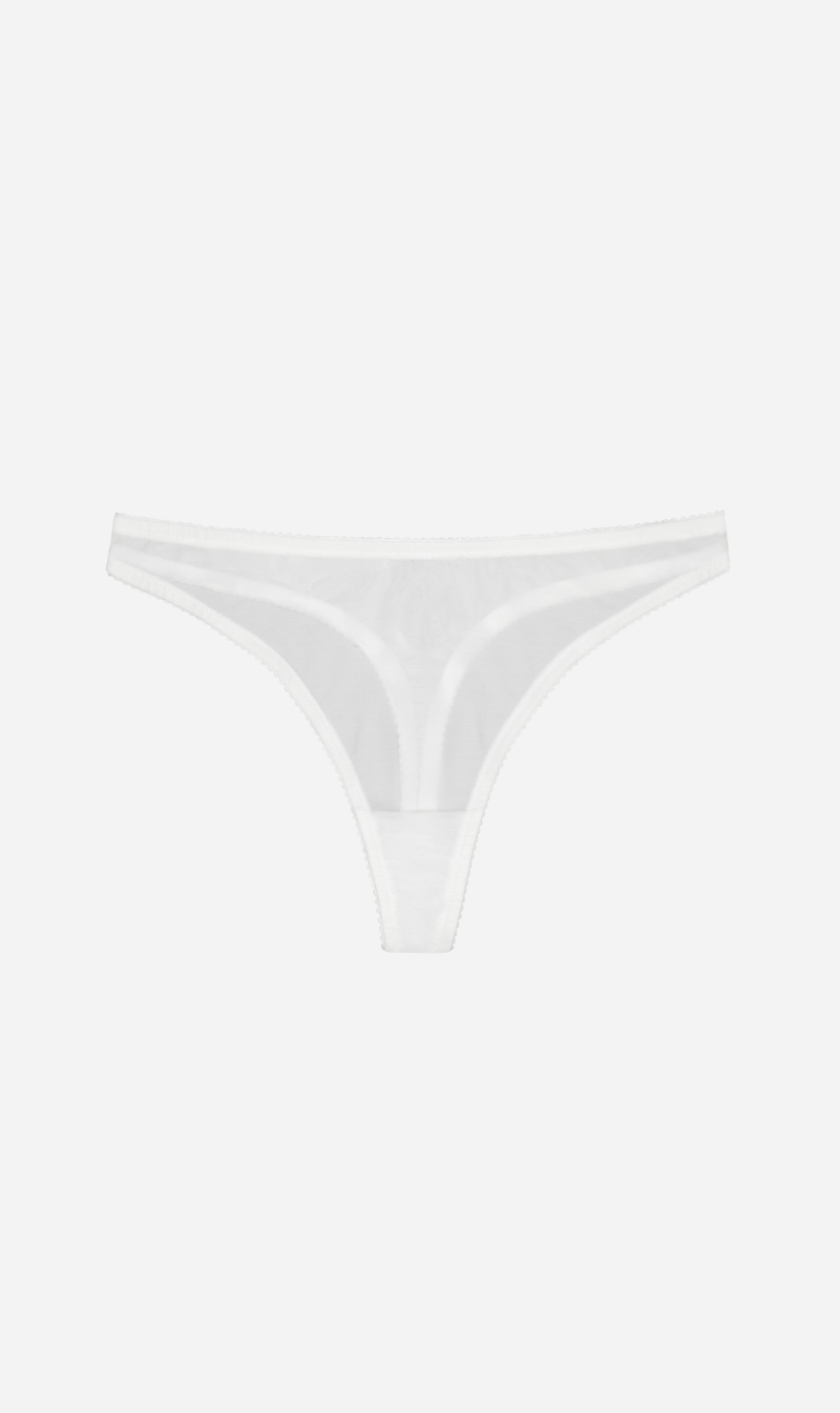 Dear Dylan | Recycled Mesh Thong - Ivory