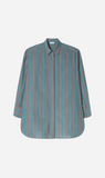 Silk Laundry | Cotton Silk Morning Shirt - Oxygen Stripe