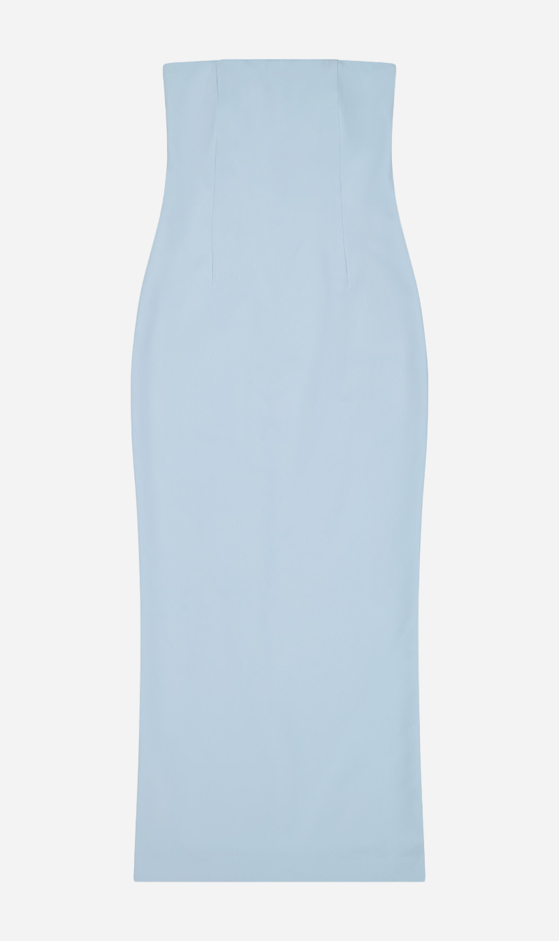 REBE | Strapless Long Dress - Blue