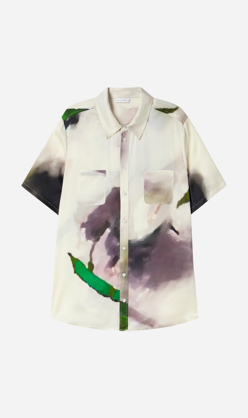 Silk Laundry | Short Sleeve Bf Shirt - Phosphate