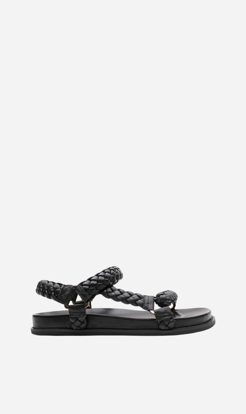 La Tribe | Elke Braided Sandal - Black