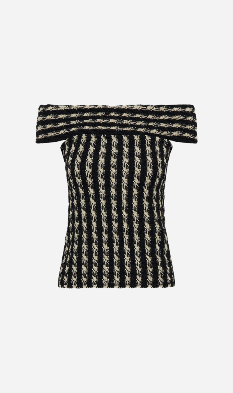 Camilla and Marc | Madden Top - Black & Sage