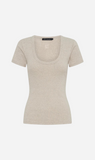 Camilla and Marc | Nora Scoop Fitted Tee - Taupe Marle