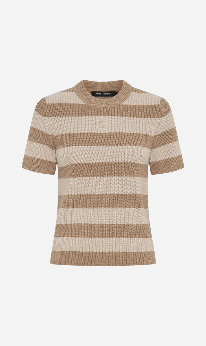 Camilla and Marc | Umi Knit TShirt - Tan/Cream