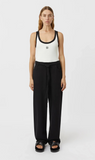 Camilla and Marc | Nora Contrast Bind Scoop Neck Tank - White/Black