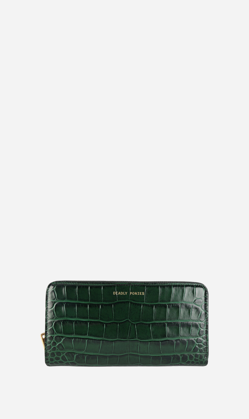 Deadly Ponies | Maxi Wallet - Emerald Croc