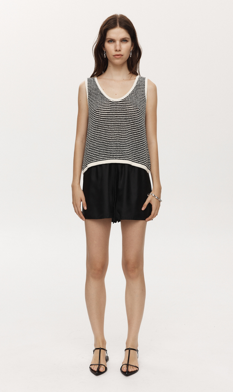 Marle | Nova Top - Black/Ivory