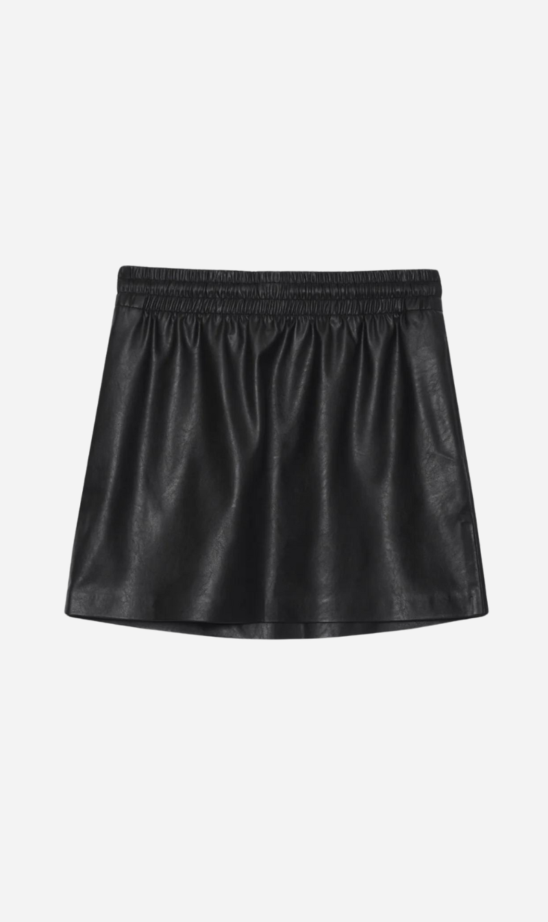 Anine Bing | Soto Skirt - Black Vegan Leather