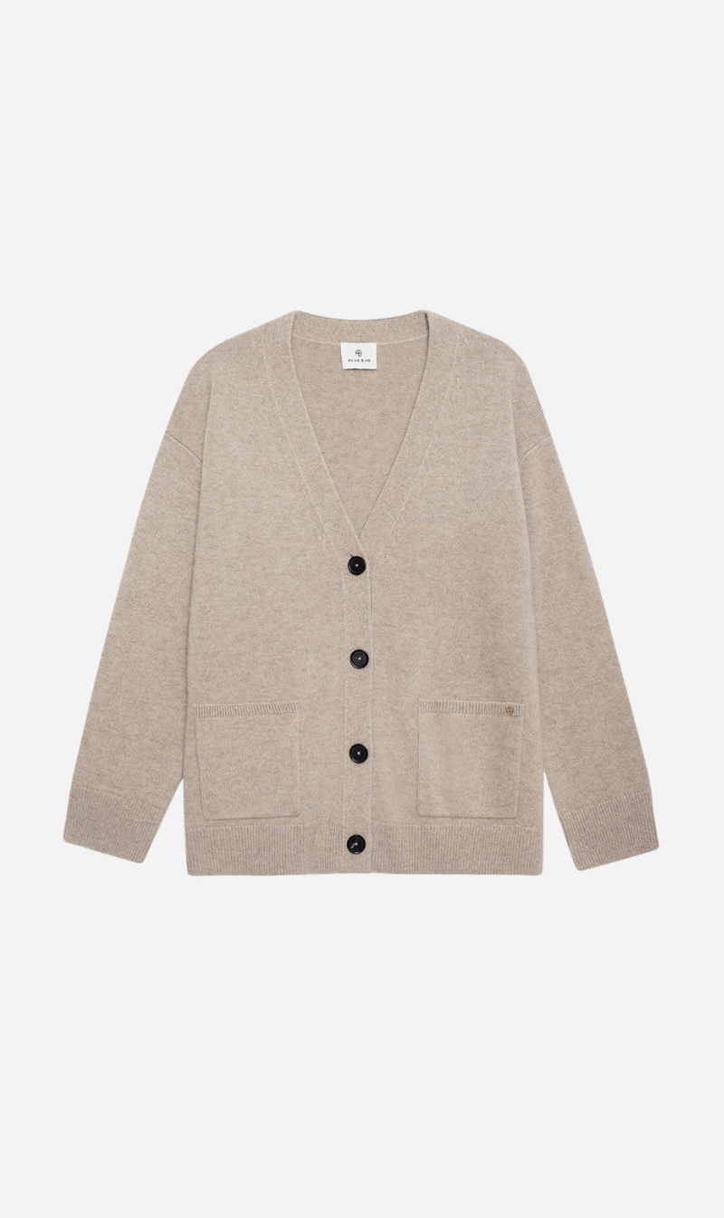 Anine Bing | Jackson Cardigan - Brown Cashmere