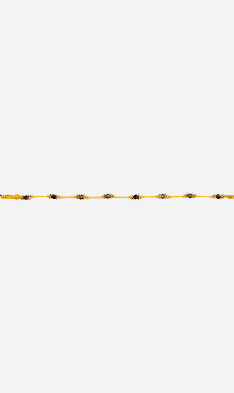 Tityaravy | Bracelet Lotus - Jaune/Quartz Fume