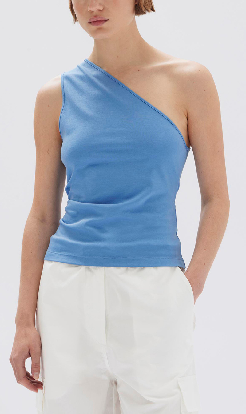 Assembly Label | Orchid Jersey One Shoulder Top - Bahama