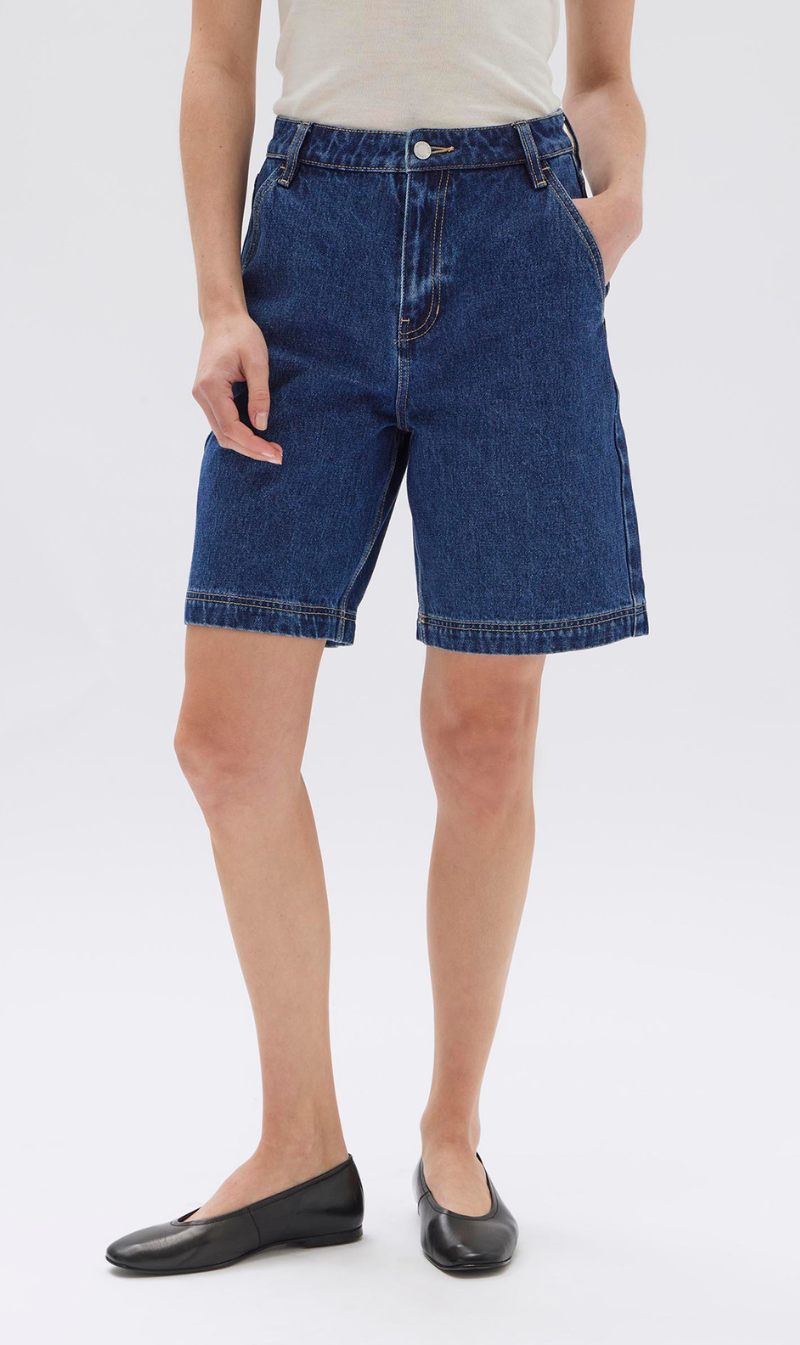 Assembly Label | Longline Denim Short - Heritage Blue